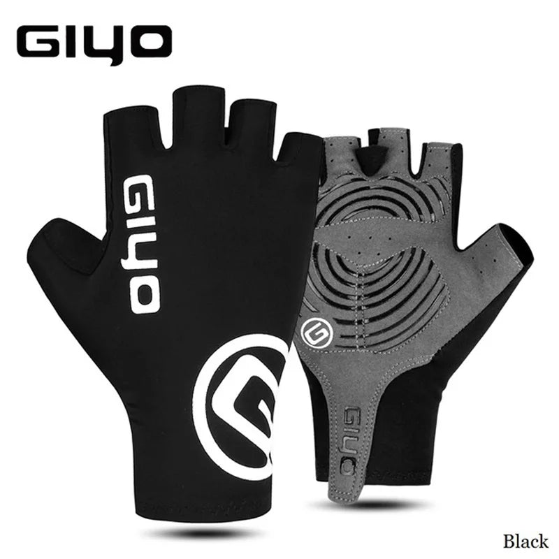 Giyo Half-finger Gloves Anti-slip Bicycle Mitten Fabric Men's Cycling Fingerless Gloves MTB Road Bike Summer Short Gloves
