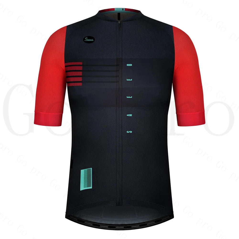 Summer High Quality 2025 New Team Men Cycling Jersey Clothing Black Short Sleeve Breathable Quick Dry Cycle Jersey Clothes Spain