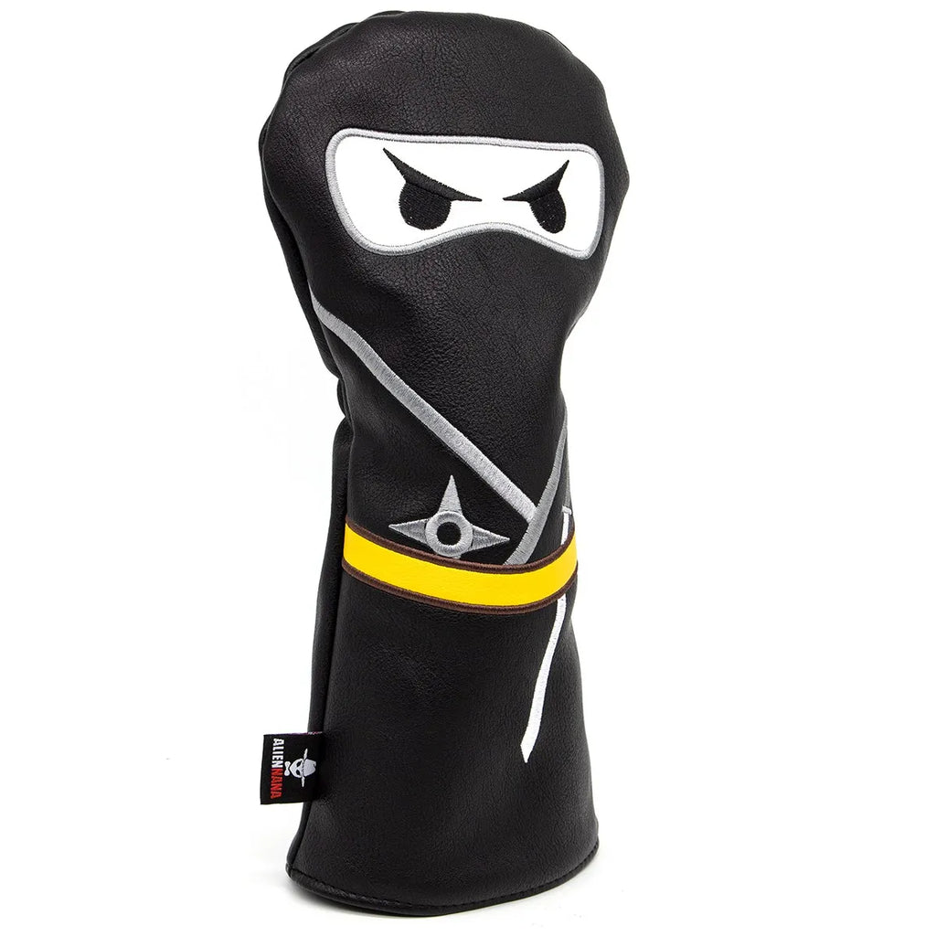 Golf Club headcover Set Aliennana Black Ninja Driver Head Cover Fairway Golf Headcvoer Hybird Blade putter Mallet Putter Covers