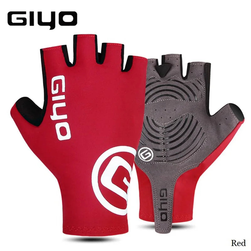 Giyo Half-finger Gloves Anti-slip Bicycle Mitten Fabric Men's Cycling Fingerless Gloves MTB Road Bike Summer Short Gloves