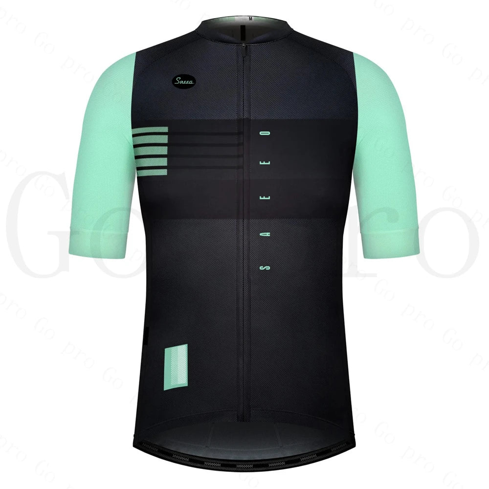 Summer High Quality 2025 New Team Men Cycling Jersey Clothing Black Short Sleeve Breathable Quick Dry Cycle Jersey Clothes Spain