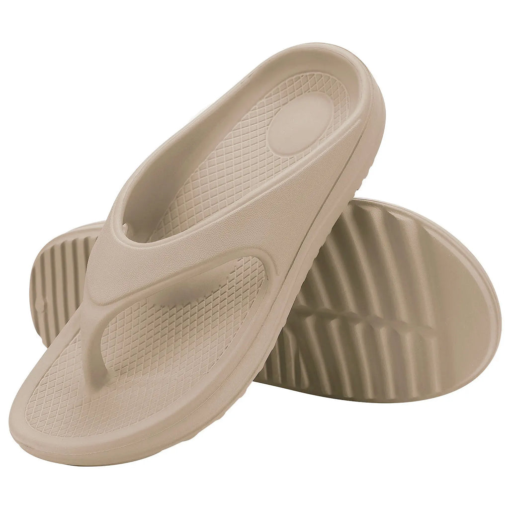 Shevalues Men's Orthopedic Sandals Fashion Couples Beach Flip Flop Summer Outdoor Soft Sandals With Arch Support Bathroom Slides