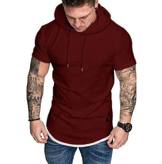 MRMT 2025 Brand New Mens Hoodies Sweatshirts Short Sleeve Men Hoodies Sweatshirt Casual Solid Color Man hoody For Male Hooded