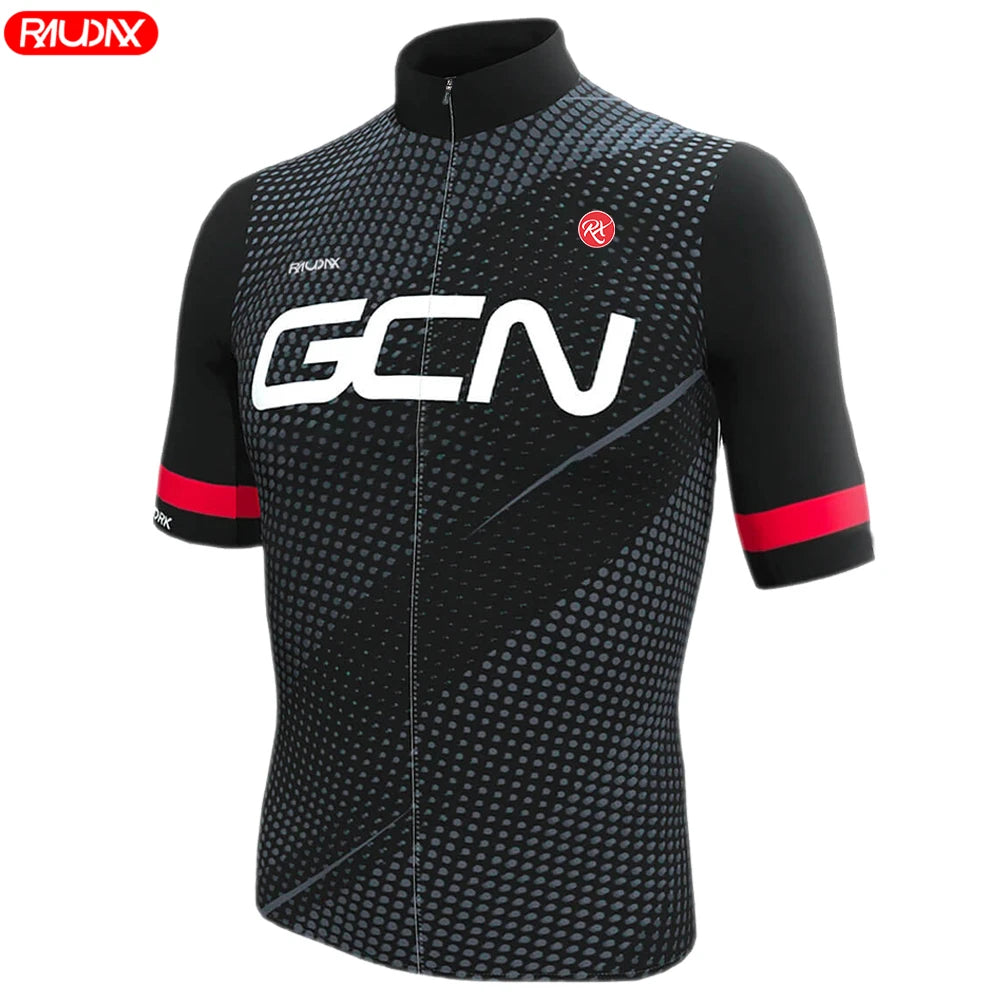 2024 Raudax Gcn Summer Short Sleeve Jersey Breathable Road Bike Uniform MTB Shirt Bicycle Men Cycling Clothing Set Ropa Ciclismo