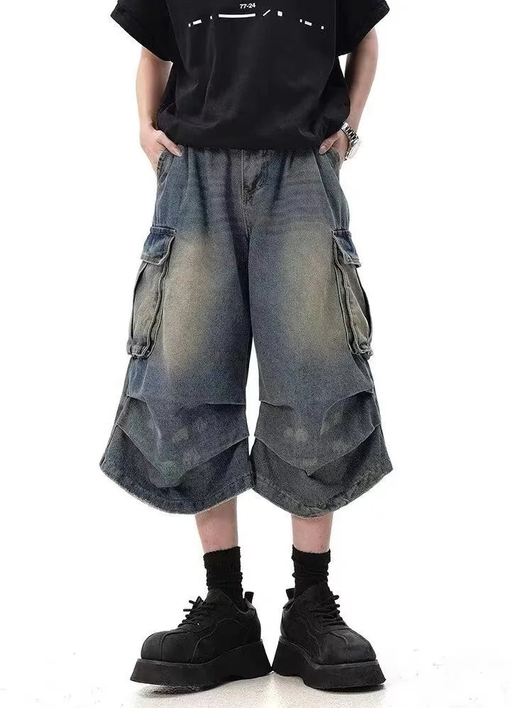 Summer Women's Camouflage Unisex Loose Capris Street Style Cargo Shorts Young Girl Casual Bottom Female Calf-length Pants