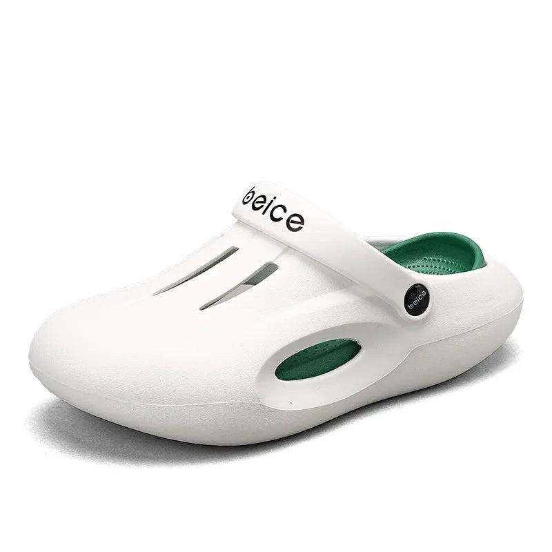 Comwarm 2024 Summer Clogs Slippers For Woman Summer Fashion Platform Hole Shoes Beach Sandals Casual Indoor Bathroom House Shoes