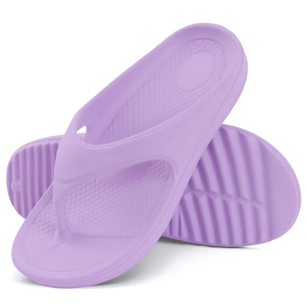 Shevalues Men's Orthopedic Sandals Fashion Couples Beach Flip Flop Summer Outdoor Soft Sandals With Arch Support Bathroom Slides