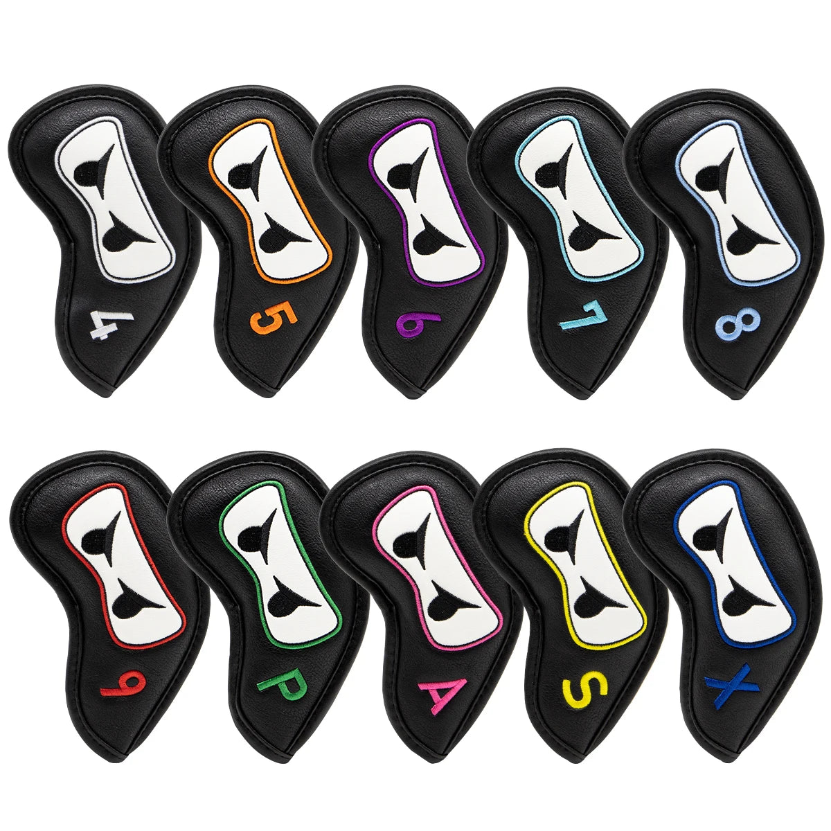 Golf Club headcover Set Aliennana Black Ninja Driver Head Cover Fairway Golf Headcvoer Hybird Blade putter Mallet Putter Covers