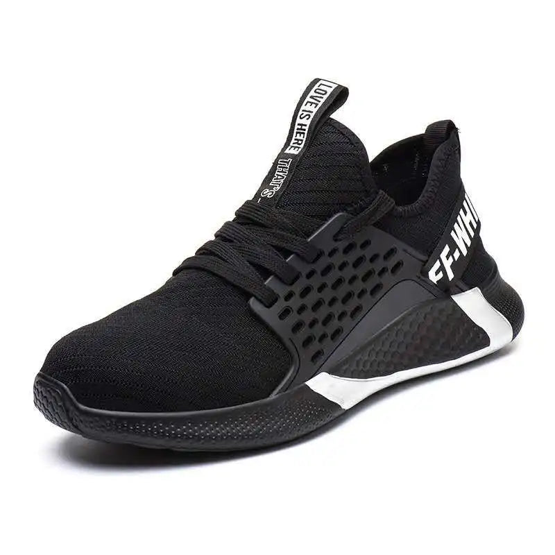 Summer Work Shoes Steel Toe Anti-smash Protection Boots Breathable Lightweight Sneaker Indestructible Safety Shoes