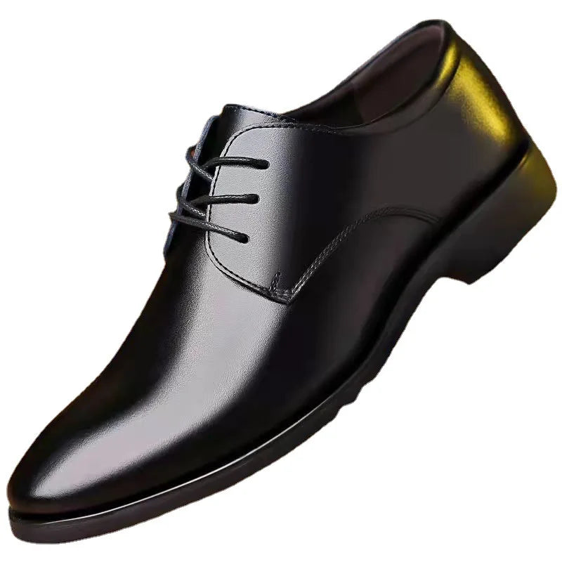 Spring Autumn British Casual Shoes Business leather footwearMen's fashion shoes in suits Comfortable height increasing male shoe