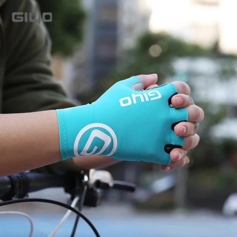 Giyo Half-finger Gloves Anti-slip Bicycle Mitten Fabric Men's Cycling Fingerless Gloves MTB Road Bike Summer Short Gloves