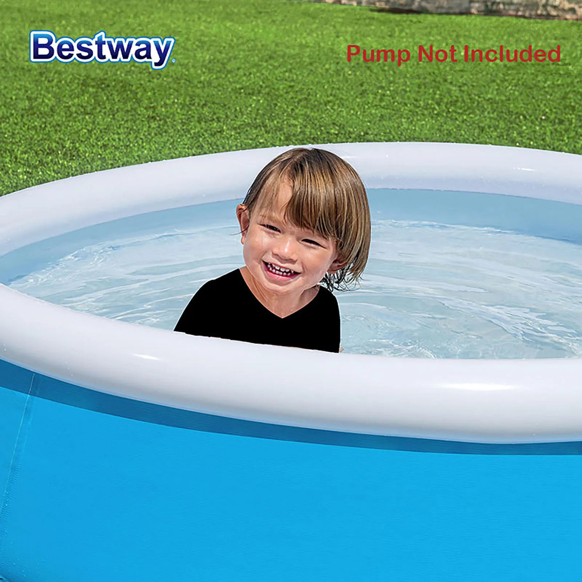 Bestway 57241 1PC Outdoor Round Inflatable Above Ground Swimming Pool, Round Inflatable Swimming Pool Outdoor Swimming Pools