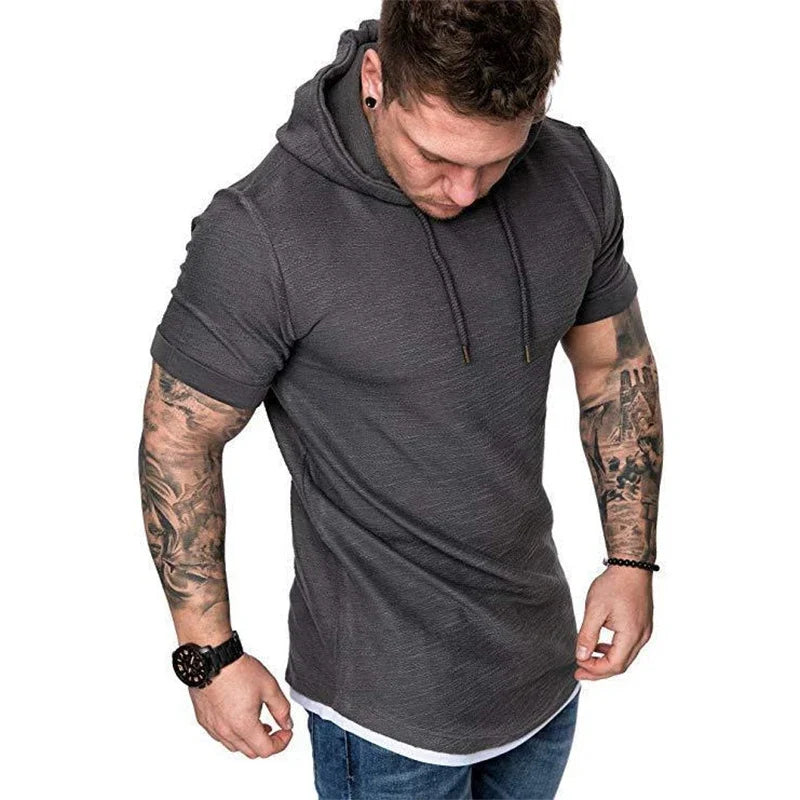 MRMT 2025 Brand New Mens Hoodies Sweatshirts Short Sleeve Men Hoodies Sweatshirt Casual Solid Color Man hoody For Male Hooded