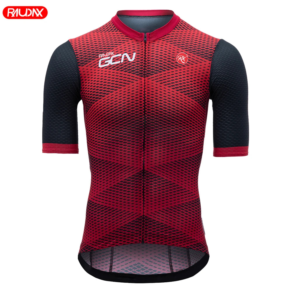 2024 Raudax Gcn Summer Short Sleeve Jersey Breathable Road Bike Uniform MTB Shirt Bicycle Men Cycling Clothing Set Ropa Ciclismo