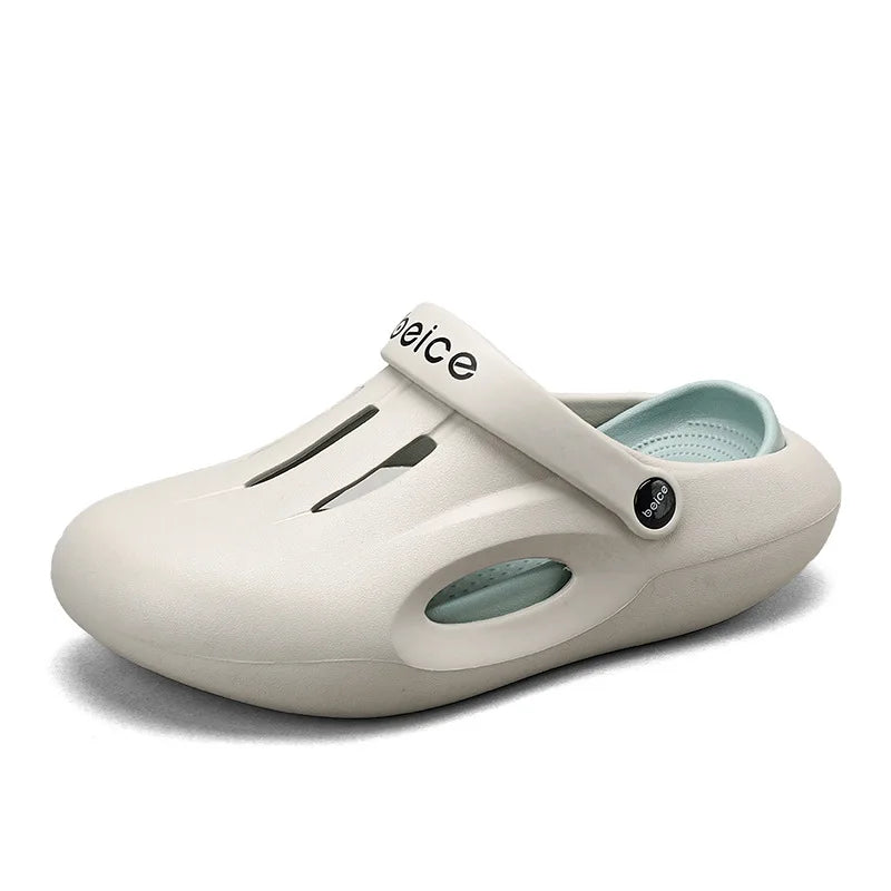 Comwarm 2024 Summer Clogs Slippers For Woman Summer Fashion Platform Hole Shoes Beach Sandals Casual Indoor Bathroom House Shoes