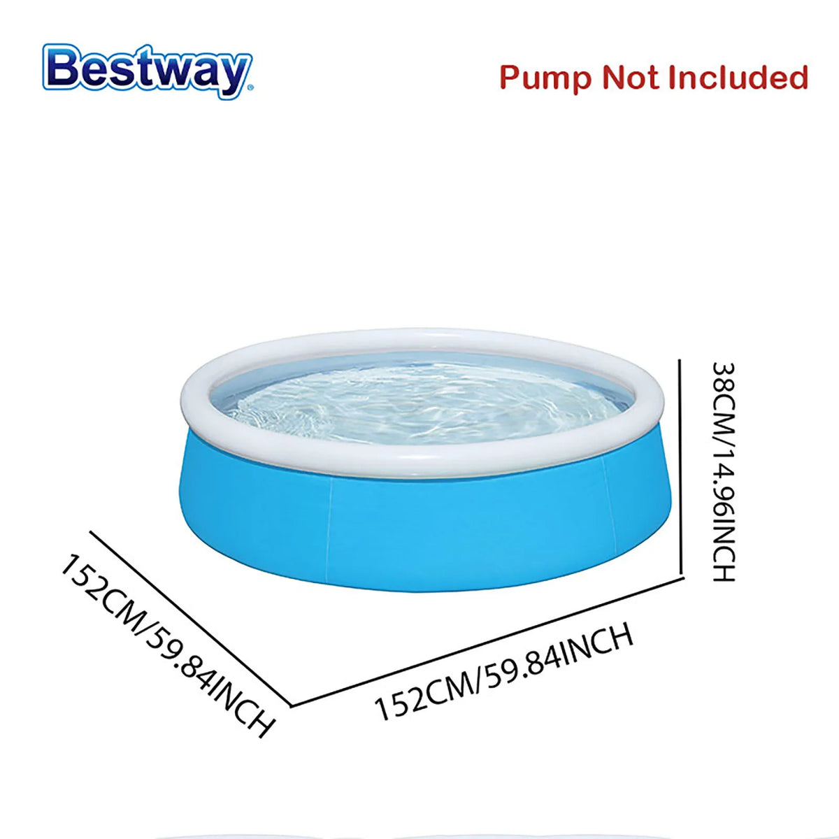 Bestway 57241 1PC Outdoor Round Inflatable Above Ground Swimming Pool, Round Inflatable Swimming Pool Outdoor Swimming Pools