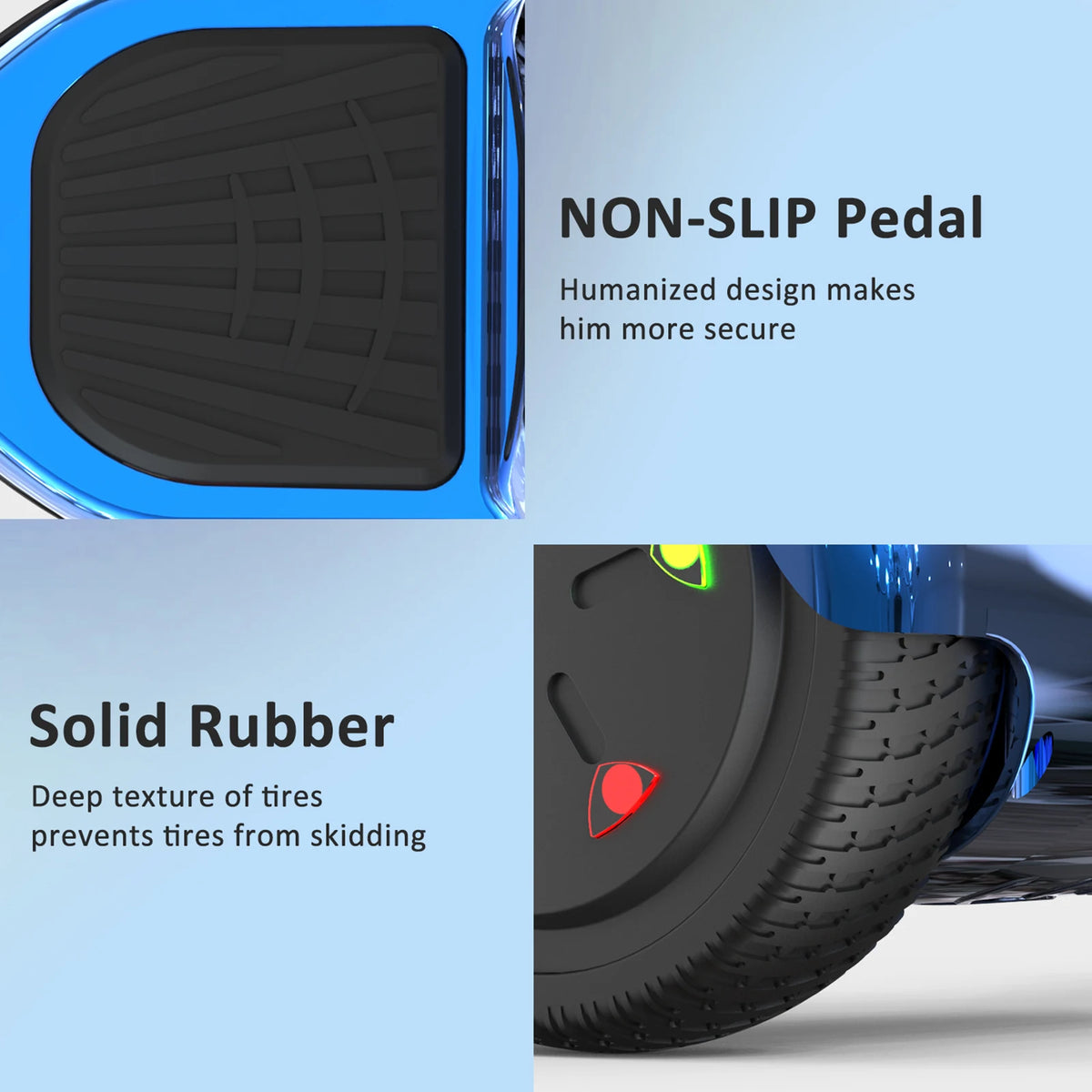 RCB Hoverboard, 6.5 Inch Two Wheel Hoverboard with Bluetooth Speaker with LED Light, Hoverboard Great Gift for Kids and Adults