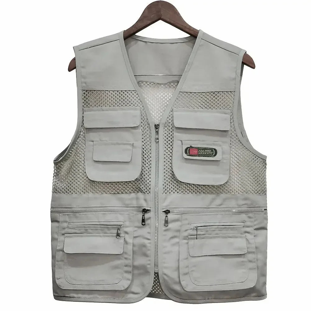 Summer Thin Mesh Vest Leisure Multi-pocket Photography Fishing Vest Mountaineering Tourism Outdoor Sports Breathable Undershirt