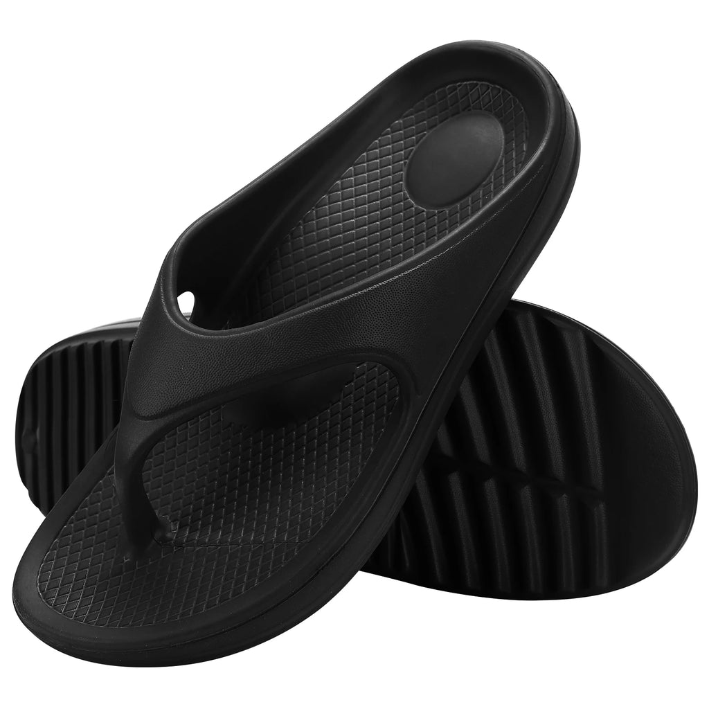 Shevalues Men's Orthopedic Sandals Fashion Couples Beach Flip Flop Summer Outdoor Soft Sandals With Arch Support Bathroom Slides