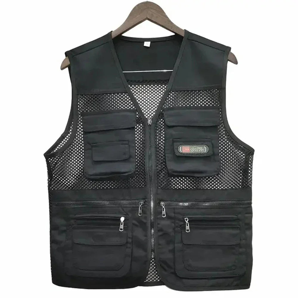 Summer Thin Mesh Vest Leisure Multi-pocket Photography Fishing Vest Mountaineering Tourism Outdoor Sports Breathable Undershirt