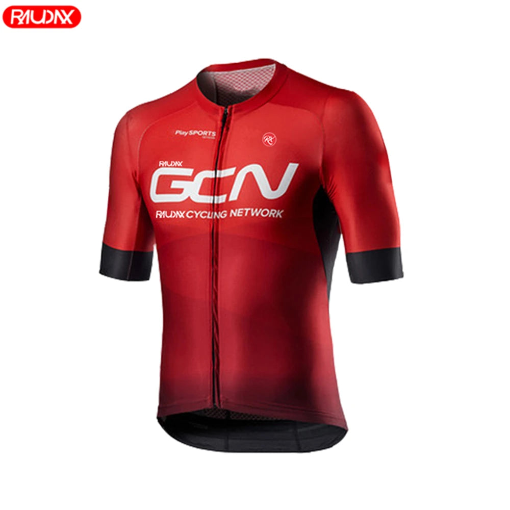 2024 Raudax Gcn Summer Short Sleeve Jersey Breathable Road Bike Uniform MTB Shirt Bicycle Men Cycling Clothing Set Ropa Ciclismo