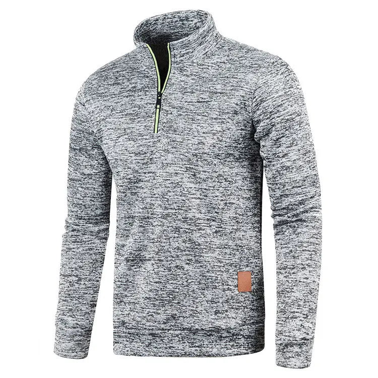 Men's Collar Half zipper Sweatshirts Spring Autumn Casual Pullover for Male Sweat Outdoor Turtleneck Coats Solid Sports Clothing