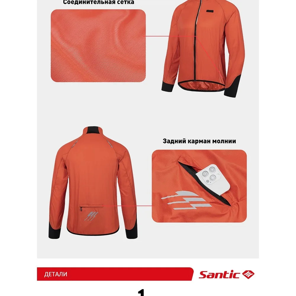 Santic Cycling Jackets Summer Bicycle Jackets Windbreaker  Riding Outdoor Sunscreen Riding Equipment